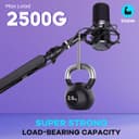 CAHAYA Microphone Boom Arm Professional Low Profile Adjustable Microphone Arm with Extension Rod Under-Screen Design for Streaming & Recording, Load Capacity up to 2.5 kg Microphone Swivel Arm - 2