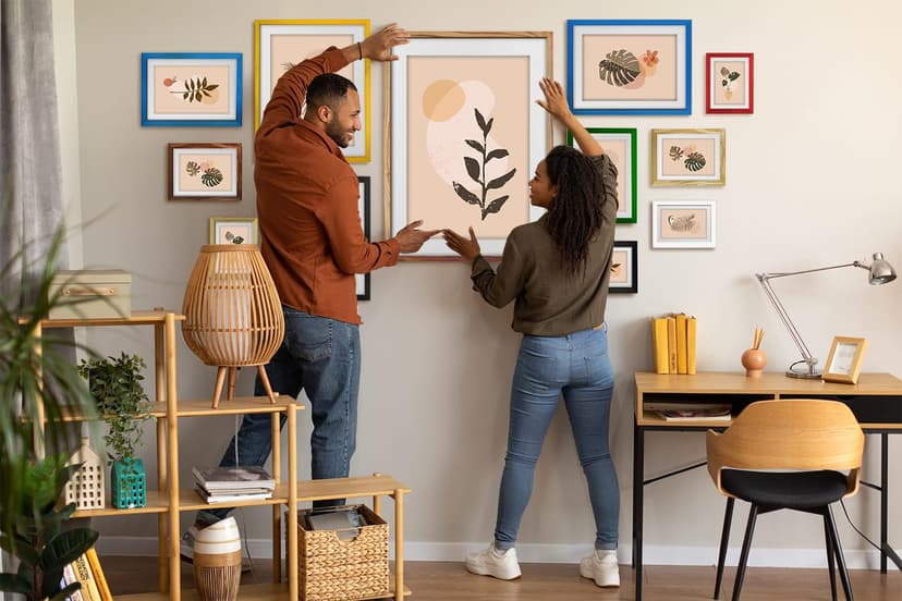 MG Design Cadre photo en bois 24 x 30 cm Naturel – plexiglas transparent, à suspendre vertical et horizontal – pour photos, posters et puzzles - 3