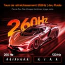 KOORUI 【Moniteur de Jeu IPS de 27 Pouces, QHD, 260 Hz, 1 ms, écran Plat pour PC, HDR400, 99% sRGB, Ports HDMI/DP, Couleur Noire - Idéal pour Le Jeu compétitif et Le télétravail - 3