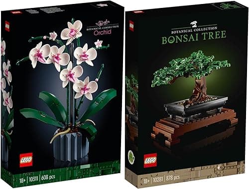 Brickcomplete - Lego - 10311 et 10281 - Lot de 2 jeux d’arbres Orchidée et bonsaï