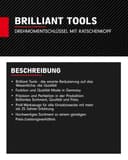 BRILLIANT TOOLS BT141901 1/2 Inch Torque Wrench with Rotary Knob Reversible Ratchet Head 20-200 Nm - 5