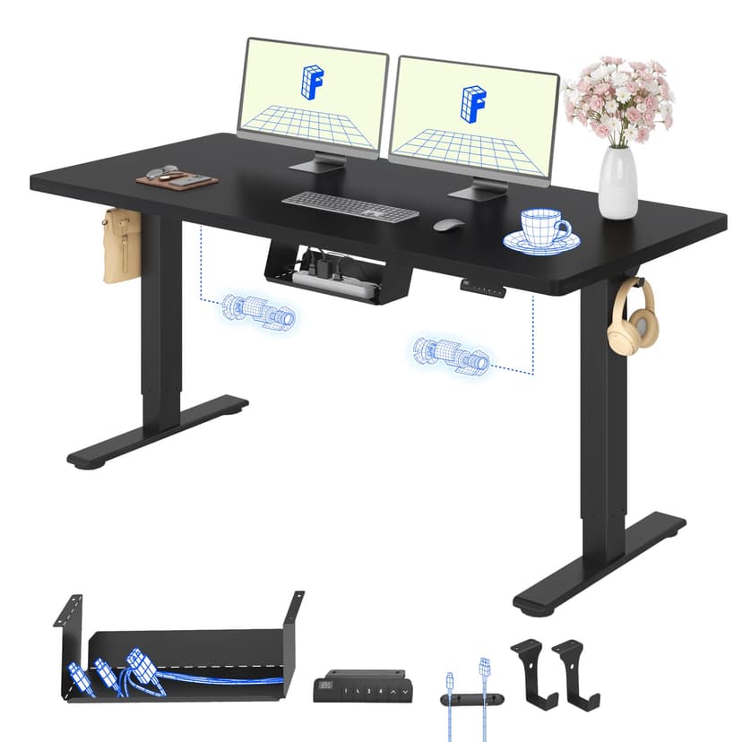 FLEXISPOT Sitting and Standing Desk, 140 x 80 x (73-123),… - 1