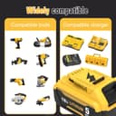 2Pcs Remplacement pour DeWalt Batterie 18V 5.0Ah DCB182 DCB180 DCB184 DCB200 DCB182 DCB181 DCB201 Outil Batterie Goodexo(Jaune Vert) - 5