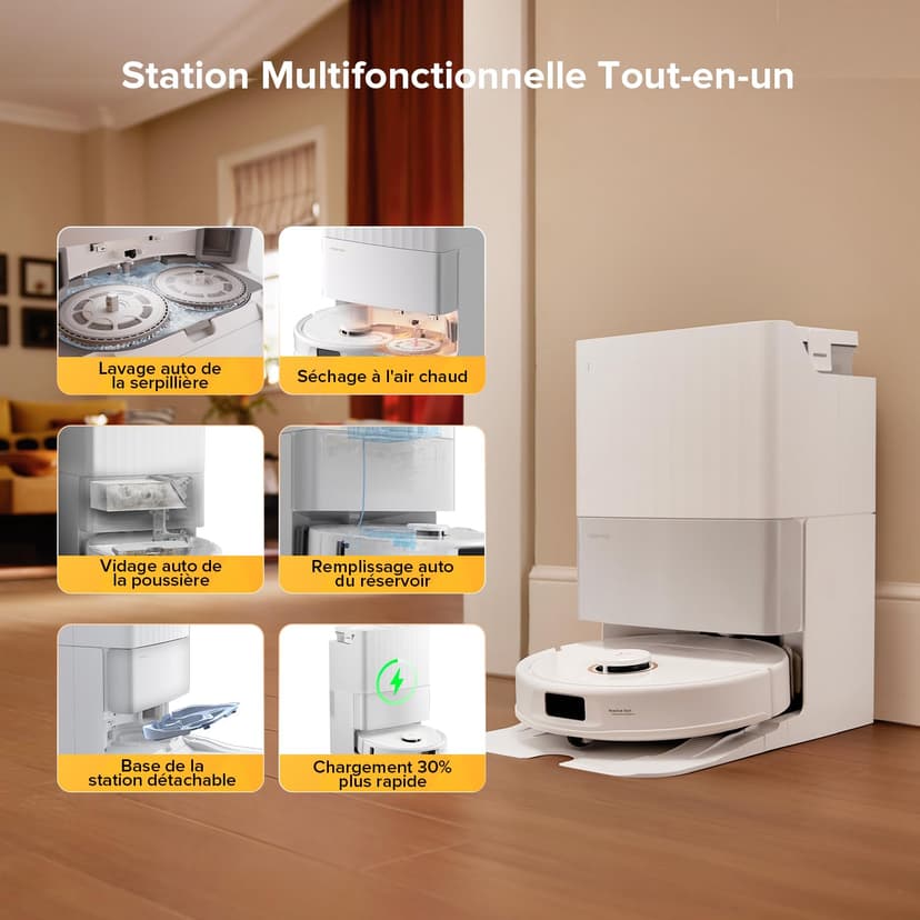 roborock Qrevo S5V Robot Vacuum Cleaner with Mop (Qrevo S5V White) - 3