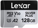 Lexar Silver Plus 128GB Micro SD Card up to 205 MB/s, MicroSDXC UHS-I Flash Memory Card with Adapter, C10, U3, A2, V30, Full HD, 4K UHD, High Speed TF Card for Drone, Action Camera, Handheld Consoles - 1