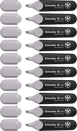 Schneider Job 150 Lot de 2 étuis de 4 surligneurs pastel turquoise, menthe, lilas et rose