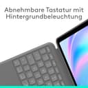 Logitech Combo Touch iPad Air 13 Pouces (M2)(2024) Keyboard Case - Clavier rétroéclairé détachable avec béquille, Confort de Frappe, Mode Multi-Usage - QWERTZ - 3