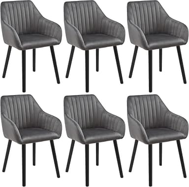 Goeurvant Chaises Velours Salle à Manger avec Accoudoirs …