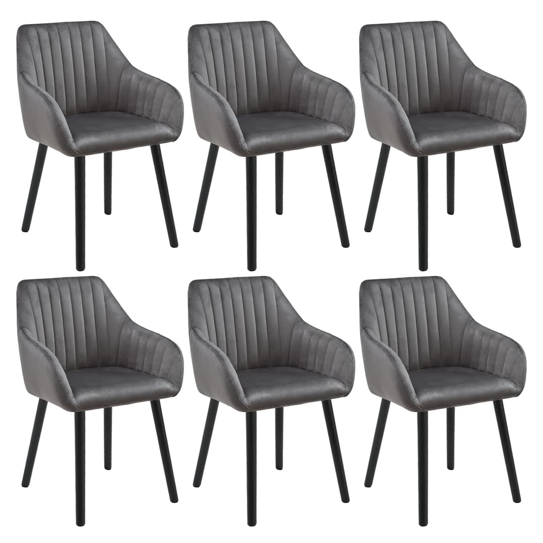 Goeurvant Chaises Velours Salle à Manger avec Accoudoirs …
