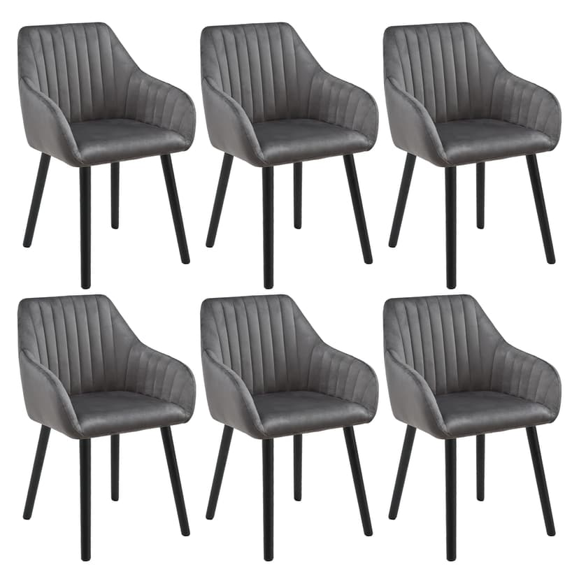 Goeurvant Chaises Velours Salle à Manger avec Accoudoirs … - 1