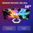 Lenovo Legion Pro 34WD-10 - Écran Gaming de 34" Incurvé avec Eyesafe (WQHD, OLED, 240Hz, 0.03ms, HDMI+DP, Cable DP, AMD FreeSync Premium Pro, Haut-parleurs) Réglage en Inclinaison - Noir-Blanc - 6