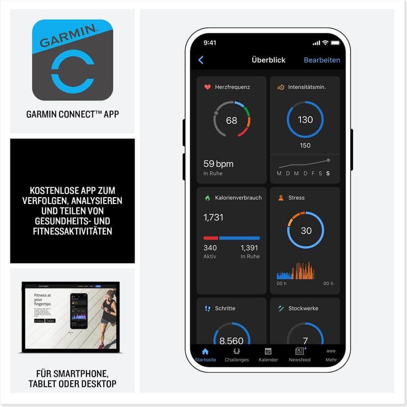 Garmin fēnix 8 Pro, 47mm LTE Premium multisport GPS smartwatch,AMOLED touch Screen,built in inReach technology, advanced health & training features,LED flashlight, up to 15 days battery life,Graphite - 6
