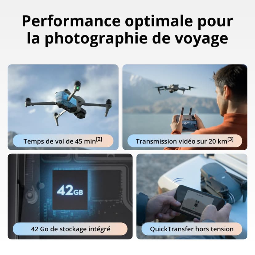 DJI Air 3S (RC-N3), 4K Dual-Lens Drone with 1" CMOS Wide-Angle Camera, 60fps HDR Video & 14 Stops of Dynamic Range, 45-Min Max Flight Time, 20km Transmission Range - 6
