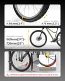 monTEK Automatic Bicycle Lift - Vertical Bicycle Rack for Heavy Bicycles (up to 32 kg) - Easy Assembly, Space Saving Wall Mount for Garage, Shed, Home - For 24-29 Inch Tyres, E-Bikes - 4