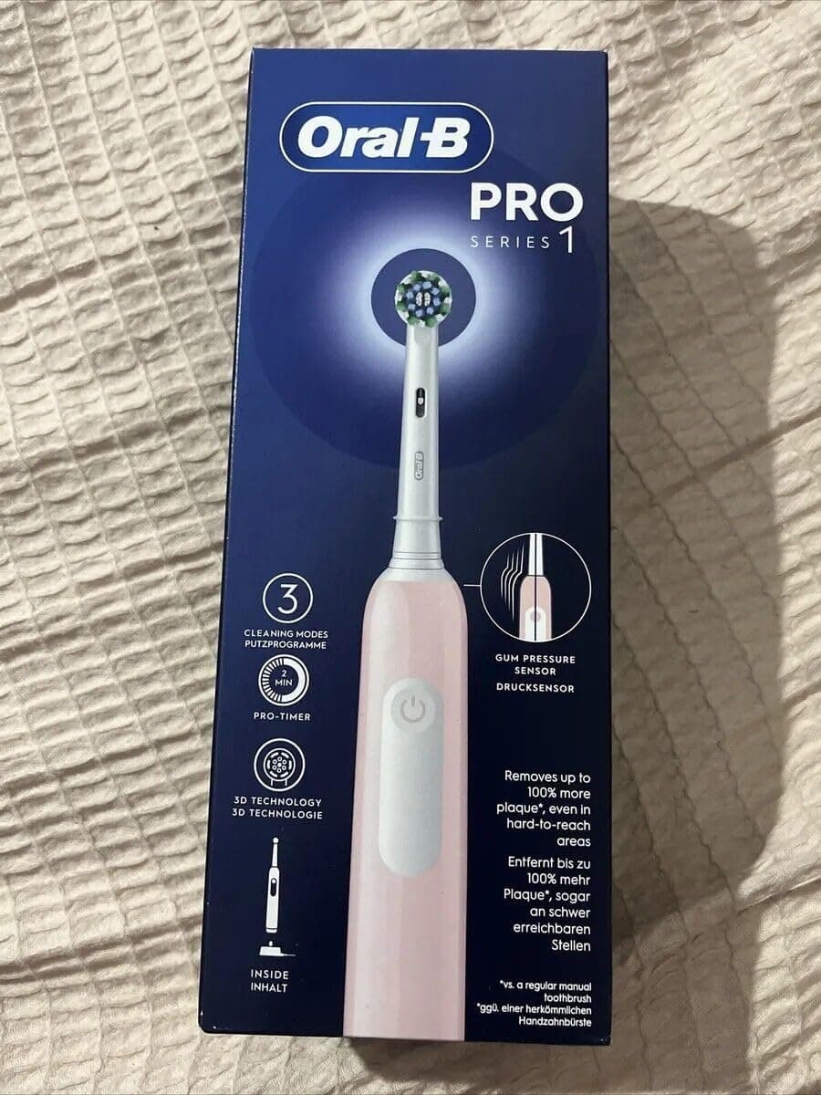 Oral-B Pro Series 1 Electric Toothbrush Pink 1 Brush Designed by Braun