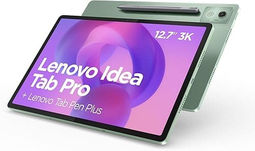 Lenovo Idea Tab Pro – 12.7 Inch Touchscreen Tablet 3K, 144Hz (MediaTek Dimensity 8300, 8 Cores, 8 GB RAM, UFS 4.0 128GB, Android 14, Wifi6E + Bluetooth) Tab Pen Plus – Green