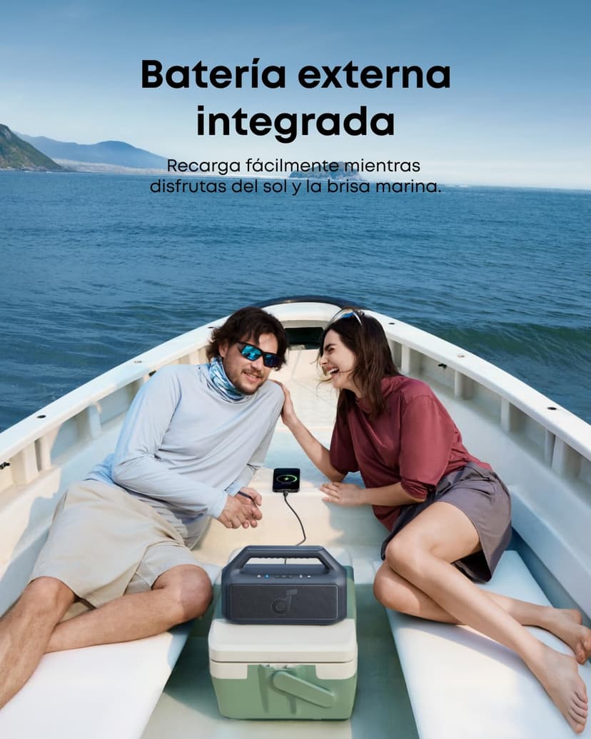 Soundcore Enceinte Bluetooth puissante Boom 2, Son de 80 W avec Caisson de Basse et BassUp 2.0, 24h, IPX7, USB-C, Bluetooth 5.3, Enceinte Portable, Le Camping, la Plage et Le Jardin - 7