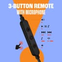 JBL Tune 310 C Hi-Res Wired Earbuds with Microphone, Flat Tangle-Free Cable, 3-Button Remote, EQ Presets Control and Volume Adjustment, White - 3