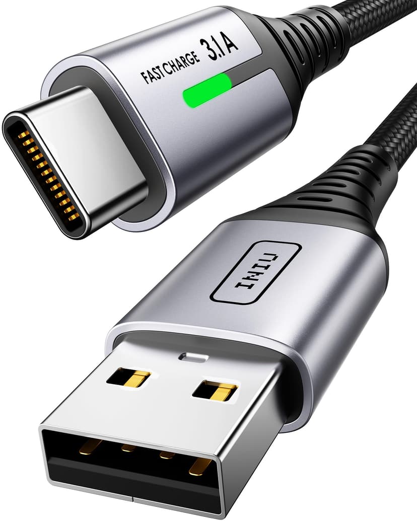INIU Cavo USB Type-C, Cavo USB [2m] 3,1A QC 3,0 Tipo C Cavo Type C Rapida, Lega Intrecciato in Nylon Cavo USB Type C compatibili con iPhone 17 16 Pro Max, Samsung S25 24 Ultra, Xiaomi iPad ECC. - 1