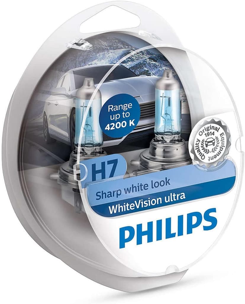 Philips WhiteVision ultra H7 car headlight bulb, 4.200K, pack of 2 - 1
