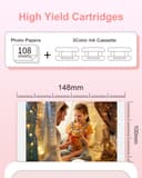 Aken Ink and Paper Set, KP-108IN 3115B001(AA) for Canon Selphy CP Series Photo Printers, 3 Ink Cartridges and 108 Glossy 4x6 inch Photo Papers - 2