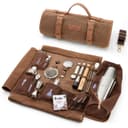 Barillio Bartender Bag Travel Bartender Kit Bag with Bar Tools | Professional 17-Piece Bar Tool Set with Portable Waxed Canvas Bag Including Shoulder Strap for Easy Carry | Travel Cocktail Set…… - 1