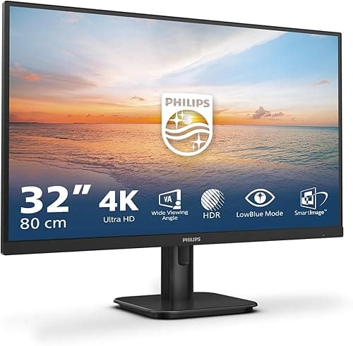 PHILIPS 32E1N1800LA - 32 inch Ultra HD monitor, Adaptive Sync, HDR10, speakers (3840x2160, 60 Hz, DisplayPort, HDMI) black