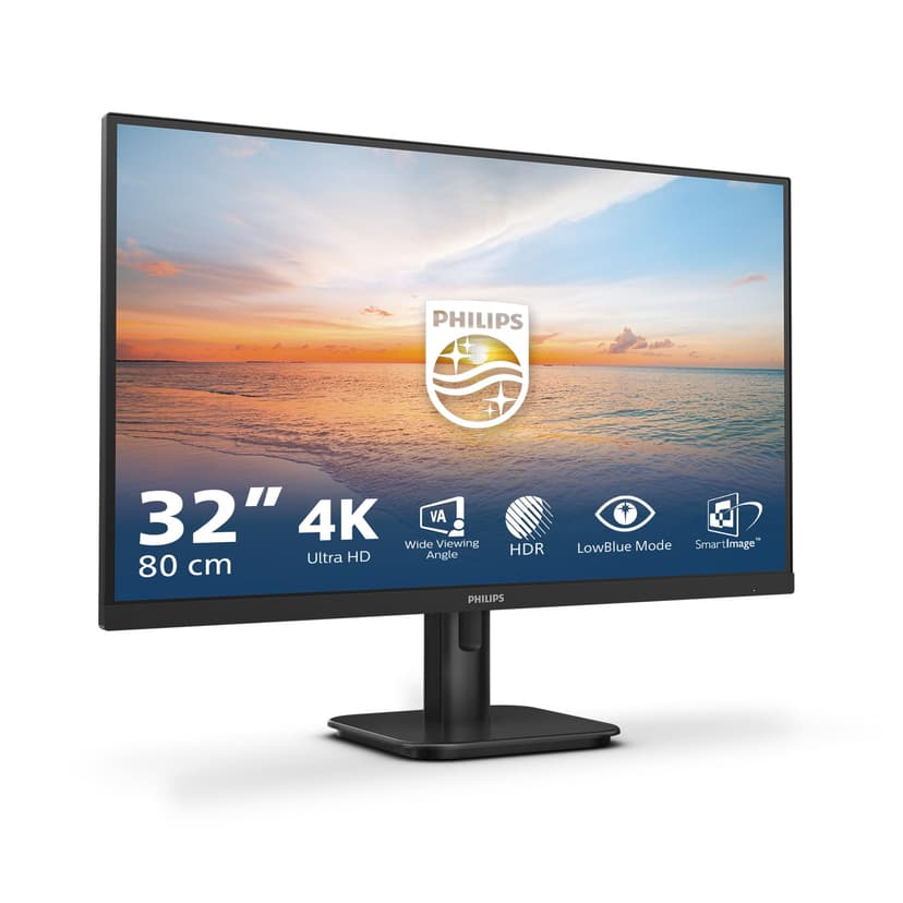 PHILIPS 32E1N1800LA - 32 inch Ultra HD monitor, Adaptive Sync, HDR10, speakers (3840x2160, 60 Hz, DisplayPort, HDMI) black - 1