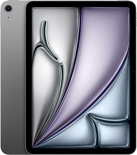 Apple iPad Air 11 Pouces (M4) : Écran Liquid Retina, 128 Go, Caméras Avant/arrière 12 MP, Wi‑FI 7 avec Apple N1, Touch ID, Autonomie d’Une journée – Gris sidéral