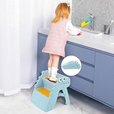 Growaystory Marchepied Pliable pour Enfant, 2 marches, An…