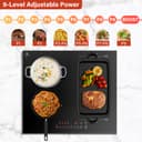 KICHPOWER Plaque Induction 4 Feux, 1 Zone Flexible, Plaque Induction 60cm Encastrable, Plaque de Cuisson électrique, Boost Fonction, Commande Tactile, 6000W, 9 Niveaux de puissance, Minuterie 1-99 Min - 6