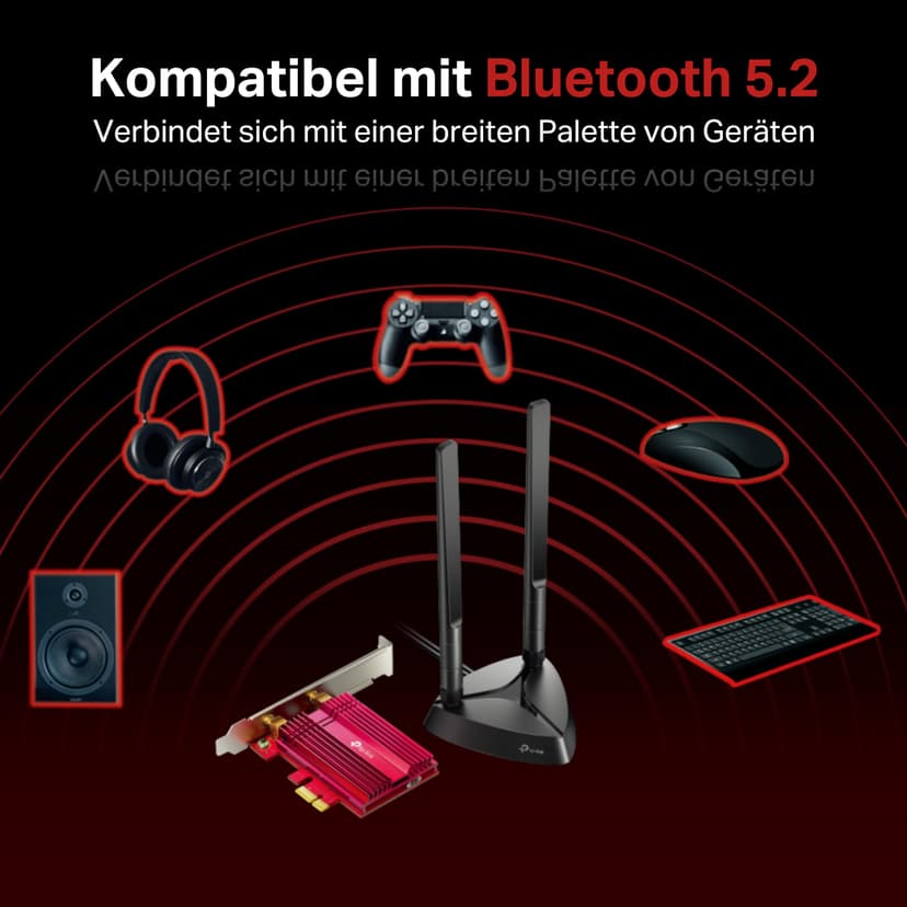 TP-Link WiFi 6 Carte WiFi PCIe AX3000, Archer TX3000E, Adaptateur Bi-Bande Bluetooth 5.3 avec 2 antennes multidirectionnelles, Intel AX200, Support Windows 11/10(64-bit), Ideal pour Gaming - 5