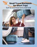 Samfolk Cabin Bags for Ryanair 40x20x25 Underseat Travel Bag 12 Pockets Hand Luggage Bag Cabin Bag with Separate Shoe Pocket for Women & Men Carry on Bag with Anti-theft Pockets (Blue, 40x20x25) - 8