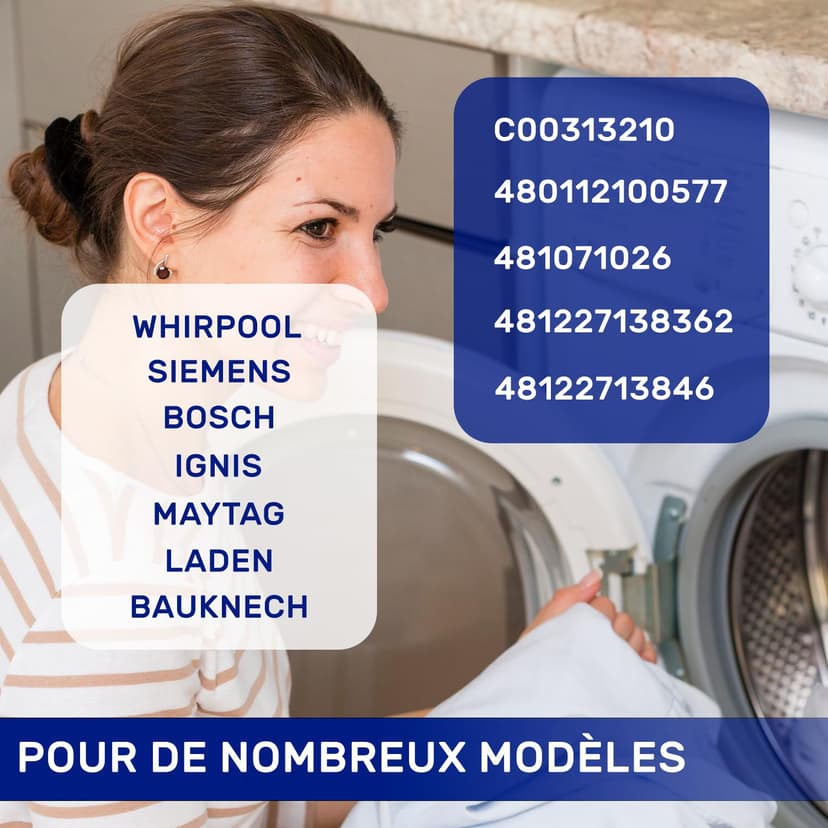 Door Lock of the Tumble Dryer 31,8 x 16,85 x H 15,92 mm with the Original Code 480112100577 4810710263 481227138362 481227138462 for Whirlpool - Warranty 10 Years – MONTERAL - 2