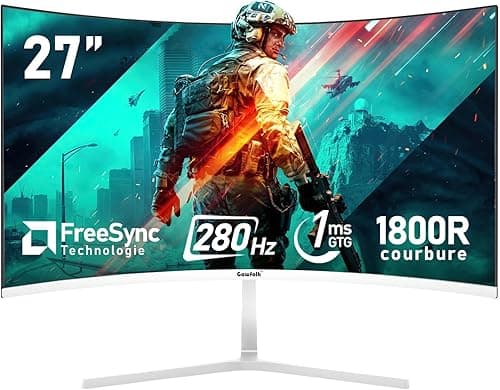Gawfolk Écran PC 27 Pouces incurvé 280Hz Gaming Computer …