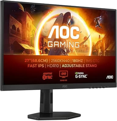 AOC Q27G4XF 27 inch WQHD Gaming Monitor 180Hz, Fast IPS P…