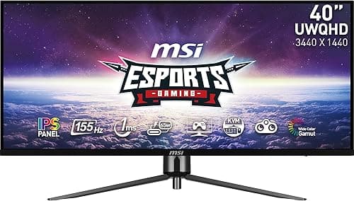 MSI MAG401QR - écran Gaming 40'' UWQHD - Dalle IPS 3440 x 1440, 155 Hz / 1ms, Compatible VESA - DisplayPort 1.4a, HDMI 2.0 et USB Type-C