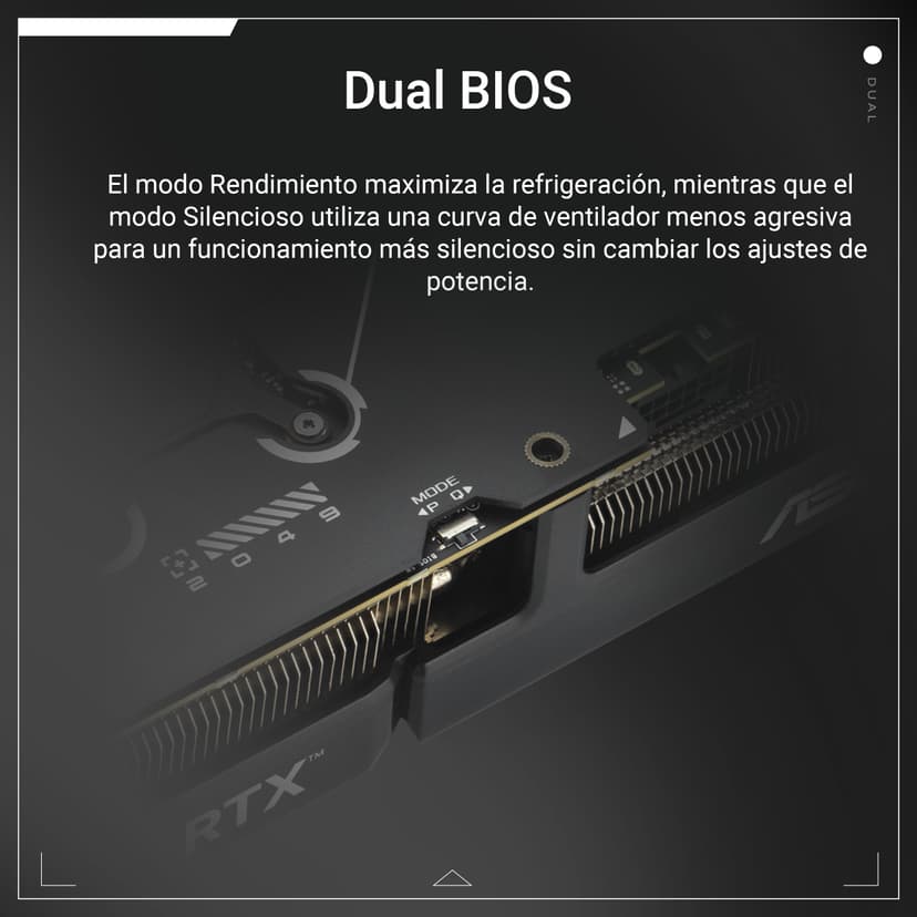 ASUS DUAL RTX5070 OC, PCIe5, 12GB DDR7, HDMI, 3 DP, 2572MHz Clock, Overclocked, Compact SFF-Ready - 6