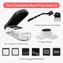 Fullstar Vegetable Chopper & Mandoline Slicer - Julienne Cutter Dicer Grater for Food Veg Onion Cucumber Tomato Salad Potato Cheese - Kitchen Gadgets & Accessories (Compact 6-in-1, White) - 8