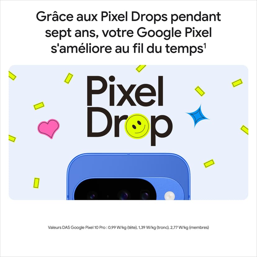 Google Pixel 10 – Smartphone Android débloqué avec Gemini, Triple Appareil Photo arrière avancé, Plus de 24 Heures d'autonomie et écran Super Actua 6,3″ – Noir Volcanique, 256GB - 6