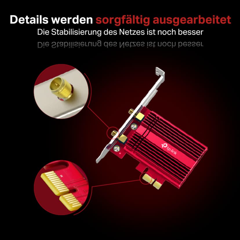 TP-Link WiFi 6 Carte WiFi PCIe AX3000, Archer TX3000E, Adaptateur Bi-Bande Bluetooth 5.3 avec 2 antennes multidirectionnelles, Intel AX200, Support Windows 11/10(64-bit), Ideal pour Gaming - 7