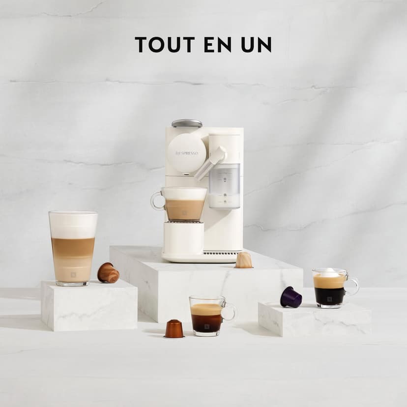 Nespresso De'Longhi Machine à café Lattissima One Blanche, 19 Bars + Kit de Bienvenue, Design Compact, Expresso, Lungo et Recettes Lactées, Arrêt Automatique, EN510.W - 6