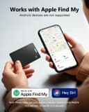 Smart Air Tracker Card Tag, Rechargeable Wallet Tracking Card Compatible with Apple Where Is (iOS Only), Slim Wallet Locator 1.7 mm for Bag, Luggage, Passport - 2