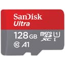 SanDisk 128GB Ultra microSDXC card + SD adapter, Memory card Full HD, up to 140 MB/s, For smartphones and Tablets, with A1 App Performance, UHS-I, Class 10, U1 - 1