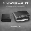 TENBST Porte Carte Bancaire Homme, Portefeuille Homme Magnétique, Porte-Cartes de Crédit avec Blocage RFID, Porte Monnaie Etui Carte Bancaire Anti, Portefeuilles et Porte-Cartes (Noir) - 3