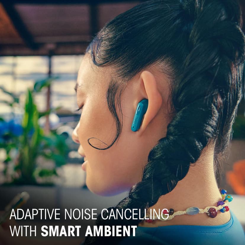 JBL Tune Beam 2, Wireless Noise Cancelling Bluetooth Earbuds with 48h Playtime, IP54 Water and Dust Resistant, Multi-Point Connection, Ergonomic Design, Closed-Back Stick Design, White - 3