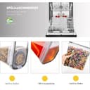 L LONGANCHANG 4 Pack Airtight Food Storage Canisters with Lids - 4 Litre BPA Free Kitchen Storage Container - Moth Proof - Flour Organizer Spaghetti Cornflakes with Labels - 5