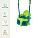 TP Toys Fauteuil Bébé Évolutif Quadpod 4 en 1 – Balançoire Bébé de 6 Mois à 8 Ans – Sangles d’Extension pour Portiques Hauts et Bas – Sécurisée et Confortable – Bleu/Vert - 8