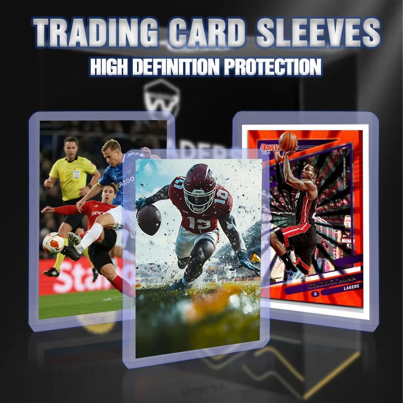 200-Piece Card Sleeves Set – Includes 100 Toploaders & 100 Clear Penny Sleeves and Gloves, Premium 3"x4" Top Loaders for Sports, MTG, Football & Game Cards - 3