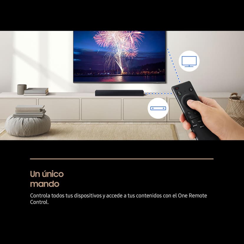 SAMSUNG HW-B400F/ZF Sound Bar, 2.0ch Woofer Integaod, Game Mode, Bluetooth Multiple Connection, Black - 4